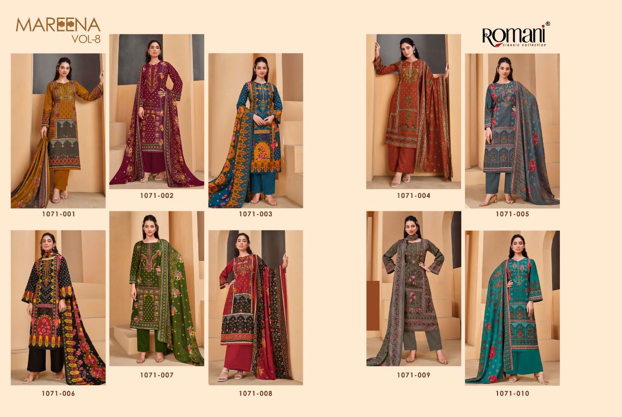 Romani Mareena Regular Wear Wholesale Printed Cotton Dress Material 